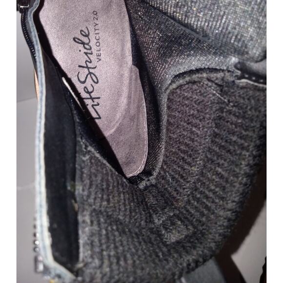 Women Life Stride Velocity Zayne Wedge Black String up Side Zip Booties Size 9 - Picture 7 of 9